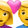 Couple With Heart: Woman, Man Emoji 👩‍❤️‍👨 image - Apple style