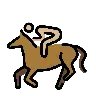 Horse Racing: Medium-Light Skin Tone Emoji 🏇🏼 image - OpenMoji style