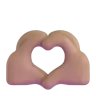 Heart Hands: Medium Skin Tone Emoji 🫶🏽 image - Microsoft 3D Fluent style