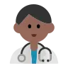 Man Health Worker: Medium-Dark Skin Tone Emoji 👨🏾‍⚕️ image - Tossface style