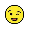 Winking Face Emoji 😉 image - OpenMoji style