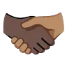 Handshake: Dark Skin Tone, Medium Skin Tone Emoji 🫱🏿‍🫲🏽 image - Google Noto Color Animated style