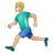 Person Running: Medium-Light Skin Tone