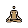Person In Lotus Position: Medium Skin Tone Emoji 🧘🏽 image - OpenMoji style