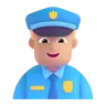 Man Police Officer: Medium-Light Skin Tone Emoji 👮🏼‍♂️ image - Microsoft 3D Fluent style