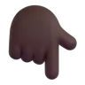 Backhand Index Pointing Down: Dark Skin Tone Emoji 👇🏿 image - Microsoft 3D Fluent style