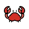 Emoji Granchio 🦀 image - OpenMoji style