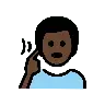 Deaf Man: Dark Skin Tone Emoji 🧏🏿‍♂️ image - OpenMoji style