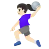 Woman Playing Handball: Light Skin Tone Emoji 🤾🏻‍♀️ image - Google Noto Color style