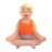 Person In Lotus Position: Medium-Light Skin Tone