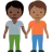 People Holding Hands: Dark Skin Tone, Medium-Dark Skin Tone