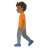 Person Walking: Medium-Dark Skin Tone