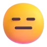 Expressionless Face Emoji 😑 image - Microsoft 3D Fluent style
