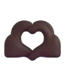 Heart Hands: Dark Skin Tone Emoji 🫶🏿 image - Microsoft 3D Fluent style