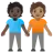 People Holding Hands: Medium Skin Tone, Dark Skin Tone