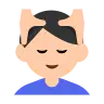 Man Getting Massage: Light Skin Tone Emoji 💆🏻‍♂️ image - Tossface style