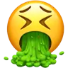 Gesicht mit offenem Mund Erbrechen Emoji 🤮 image - Apple style