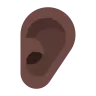 Ear: Dark Skin Tone Emoji 👂🏿 image - Tossface style