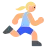 Woman Running: Medium-Light Skin Tone