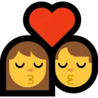 Kiss Emoji 💏 image - Microsoft 3D Fluent style