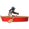 Woman Rowing Boat: Dark Skin Tone Emoji 🚣🏿‍♀️ image - Apple style