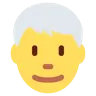 Man: White Hair Emoji 👨‍🦳 image - Twitter / X (Twemoji) style