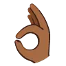 Ok Hand: Medium-Dark Skin Tone Emoji 👌🏾 image - Google Noto Color Animated style