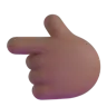 Backhand Index Pointing Left: Medium-Dark Skin Tone Emoji 👈🏾 image - Microsoft 3D Fluent style