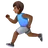 Man Running: Medium-Dark Skin Tone