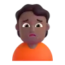 Person Frowning: Medium-Dark Skin Tone Emoji 🙍🏾 image - Microsoft 3D Fluent style