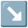Emoji Sud-Estul Arrow ↘ image - Google Noto Color style