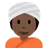 Person Wearing Turban: Dark Skin Tone