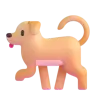 Chien Emoji 🐕 image - Microsoft 3D Fluent style