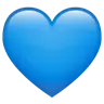 푸른 심장 Emoji 💙 image - WhatsApp style