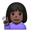 Deaf Woman: Dark Skin Tone Emoji 🧏🏿‍♀️ image - Samsung style