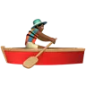 Man Rowing Boat: Medium-Dark Skin Tone Emoji 🚣🏾‍♂️ image - Apple style