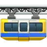 Train suspendu Emoji 🚟 image - Apple style