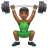 Person Lifting Weights: Medium-Dark Skin Tone