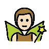 Man Fairy: Light Skin Tone Emoji 🧚🏻‍♂️ image - OpenMoji style