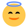 Emoji Volto sorridente con alone 😇 image - Tossface style