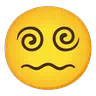 Face With Spiral Eyes Emoji 😵‍💫 image - Google Noto Color Animated style