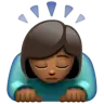 Woman Bowing: Medium-Dark Skin Tone Emoji 🙇🏾‍♀️ image - WhatsApp style