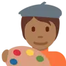 Artist: Medium-Dark Skin Tone Emoji 🧑🏾‍🎨 image - Twitter / X (Twemoji) style