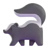 Skunk Emoji 🦨 image - Microsoft 3D Fluent style