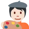 Artist: Light Skin Tone Emoji 🧑🏻‍🎨 image - Twitter / X (Twemoji) style