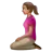 Woman Kneeling: Medium Skin Tone