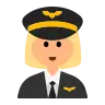 Woman Pilot: Medium-Light Skin Tone Emoji 👩🏼‍✈️ image - Tossface style