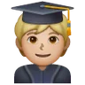 Student: Medium-Light Skin Tone Emoji 🧑🏼‍🎓 image - Samsung style