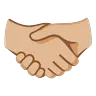 Handshake: Medium-Light Skin Tone Emoji 🤝🏼 image - Google Noto Color Animated style