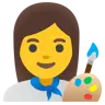Woman Artist Emoji 👩‍🎨 image - Google Noto Color style
